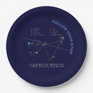 Plato De Papel Zodiac Constellation Capricornus