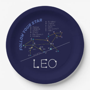 Plato De Papel Zodiac Constellation Leo