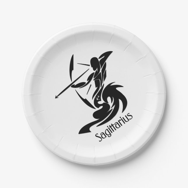 Plato De Papel Zodiac Sagittarius (Anverso)
