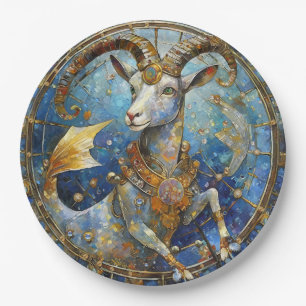 Plato De Papel Zodiaco - Capricornio la Cabra de Mar