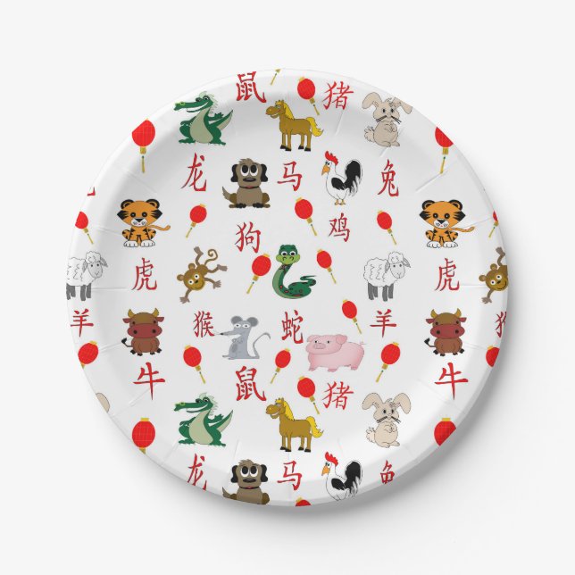 Plato De Papel Zodiaco chino (Anverso)