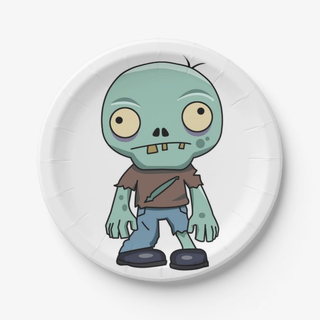 Plato De Papel Zombie (Anverso)