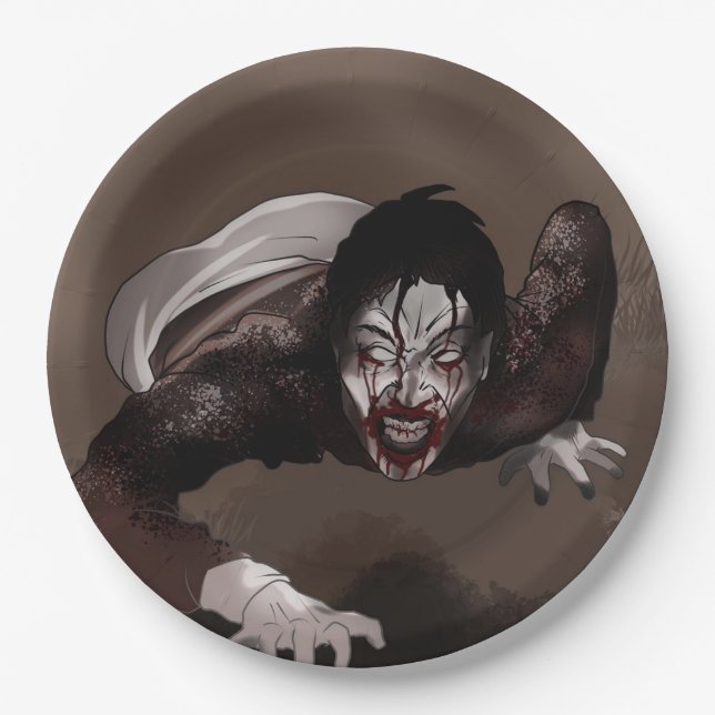 Plato De Papel Zombie (Anverso)