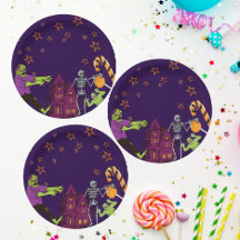 Zombie Birthday Kids Fiesta Placa de papel