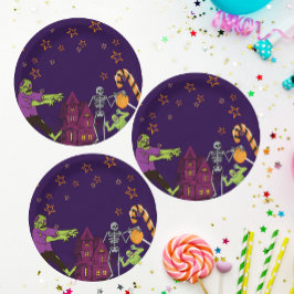 Plato De Papel Zombie Birthday Kids Fiesta Placa de papel