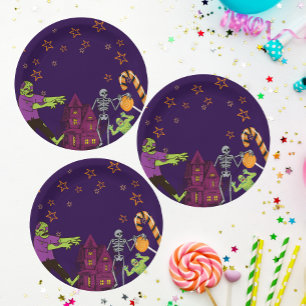 Plato De Papel Zombie Birthday Kids Fiesta Placa de papel