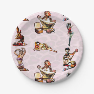 Plato De Papel Zombie Pin Ups