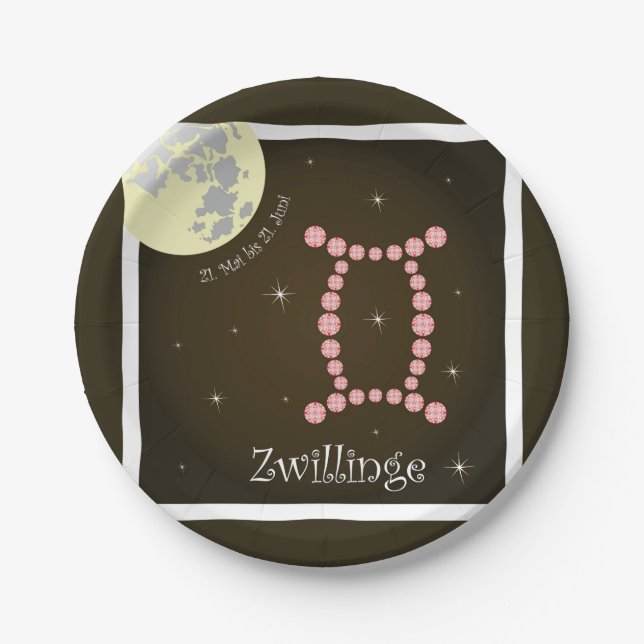 Plato De Papel Zwillinge 21 Mai bis 21. Juni/Teller (Anverso)