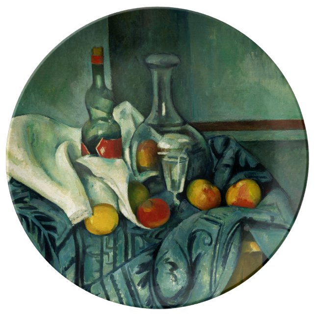 Plato De Porcelana Frasco de menta (Paul Cezanne) (Anverso)