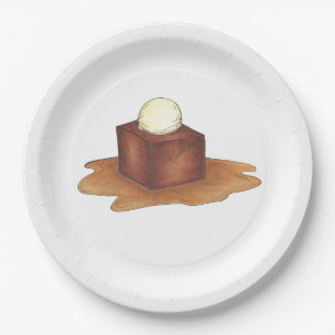 Plato de postre para pudding de tazón pegajoso bri