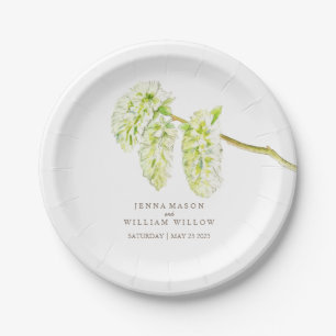 Plato de sauce verde catkins platos de boda person