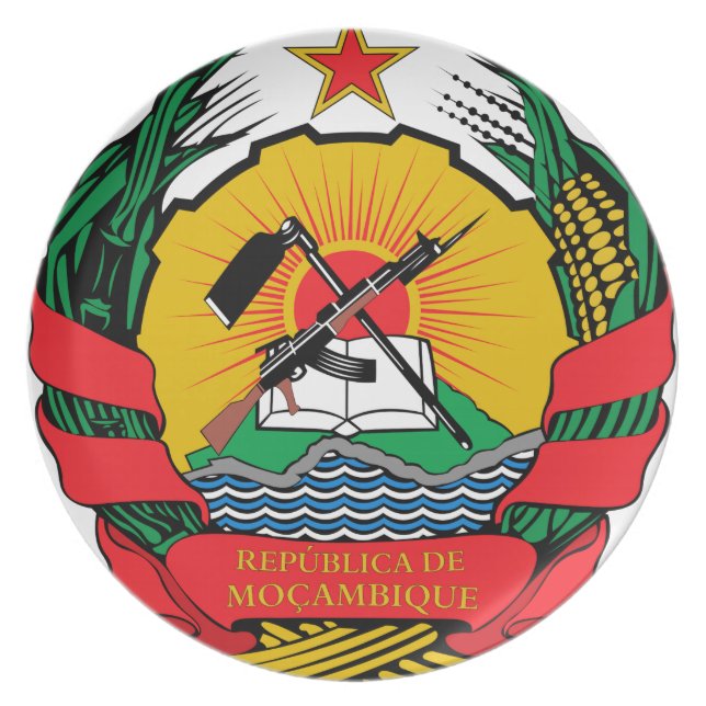 Plato Escudo de armas de Mozambique (Frente)