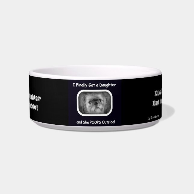 Plato lindo del perro para Shih-Tzu (Frente)