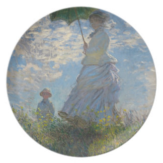 Plato Mujer con parasol - Madame Monet y su hijo