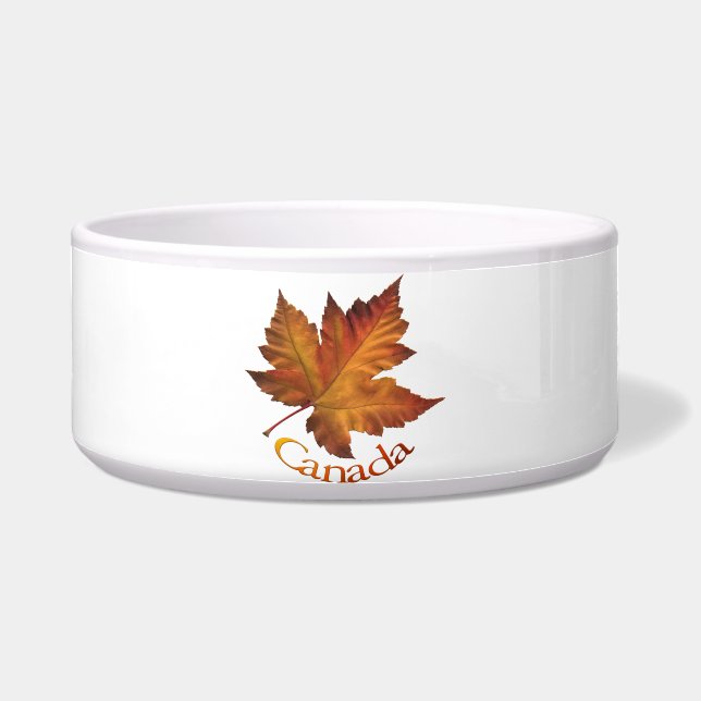 Plato para perros de Canadá Hoja de arce Souvenir  (Frente)