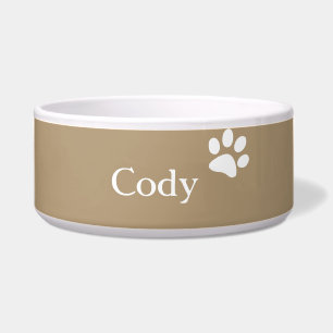 Plato personalizado el   de color topo del perro