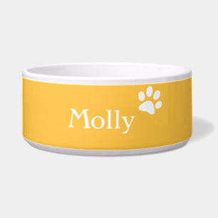 Plato personalizado el   del perro del amarillo