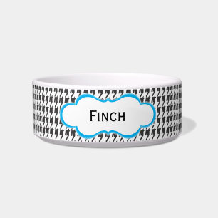 Plato personalizado el   negro y azul del gato de