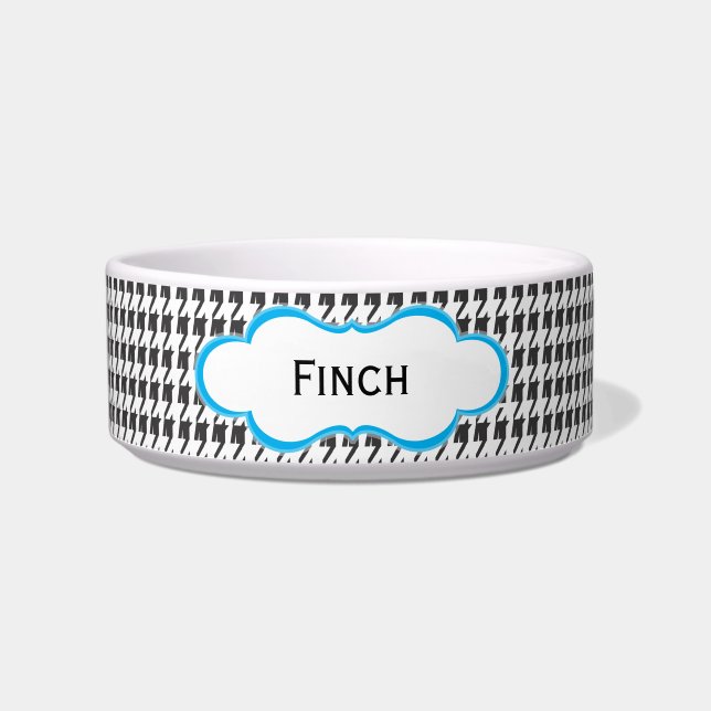 Plato personalizado el | negro y azul del gato de (Frente)