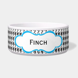 Plato personalizado el | negro y azul del perro de