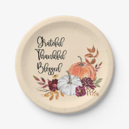 Platos agradecidos, agradecidos, bendecidos y pers