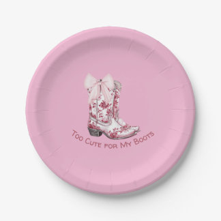 Platos de boots rosados y arcos