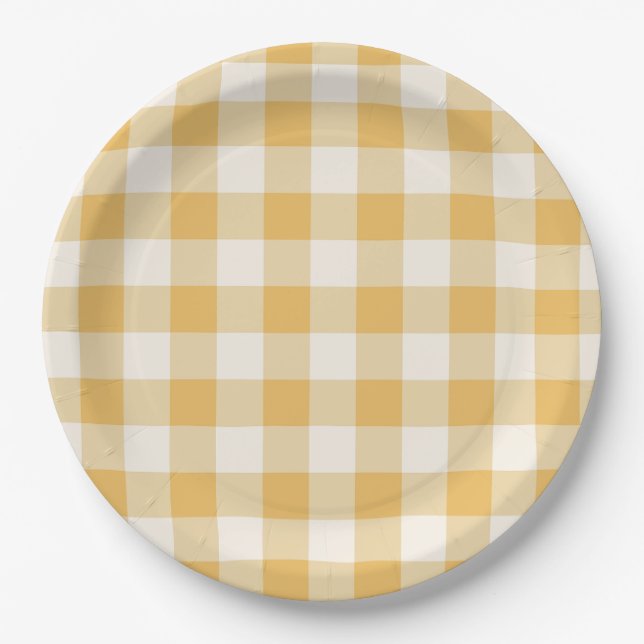 Platos de cuadros Gingham (Anverso)