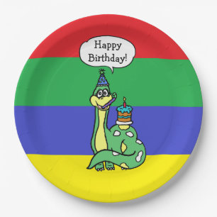 Platos de Cumpleaños con Tema de Dinosaurios