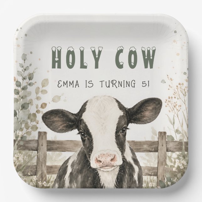 Platos de Cumpleaños de Granja (Anverso)