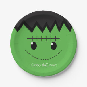 Platos de cumpleaños de Halloween de Frankenstein