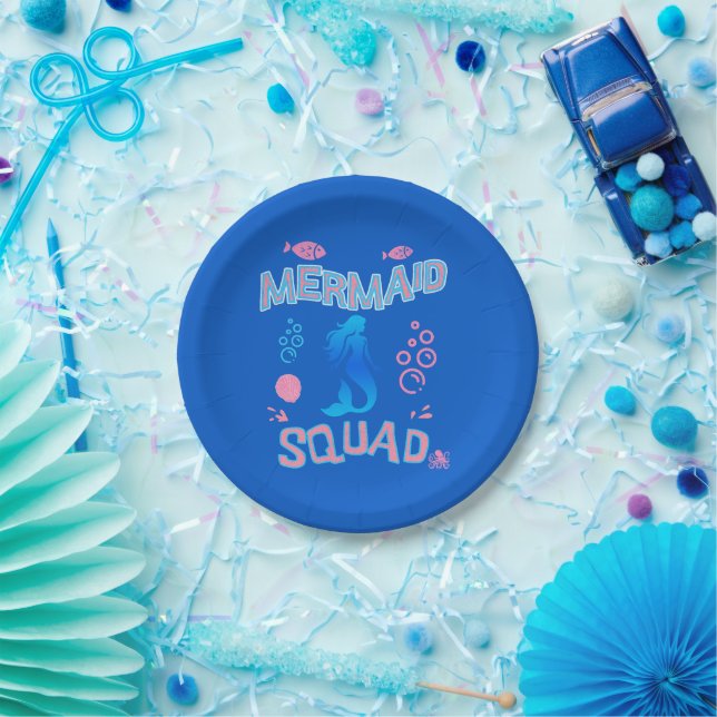 Platos de Cumpleaños de Mermaid Squad (Fiesta)