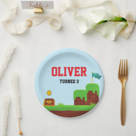 Platos de Cumpleaños de Videojuegos Suministros pa