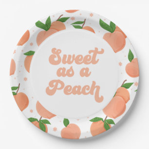 Platos de Cumpleaños Dulces como un Melocotón