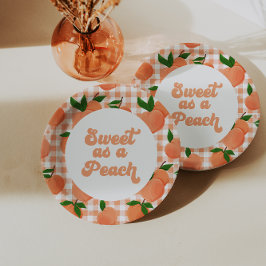 Platos de Cumpleaños Dulces como un Melocotón