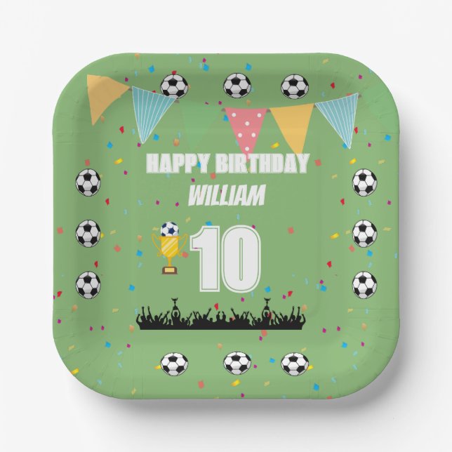 Platos de Cumpleaños Personalizados para Niños de  (Anverso)
