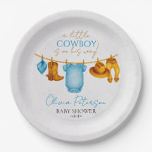 Platos de Cumpleaños Rústicos de Vaquero para Niño