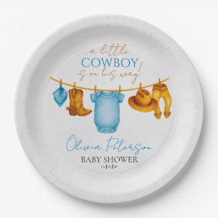 Platos de Cumpleaños Rústicos de Vaquero para Niño