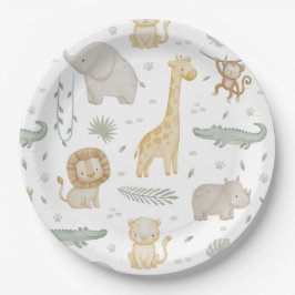 Platos de Cumpleaños Safari Jungla para Baby Showe