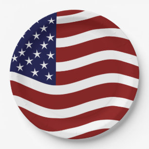 Platos de fiesta American Flag Mark 9" - Orgullo d