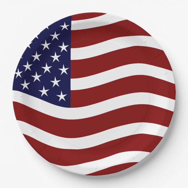 Platos de fiesta American Flag Mark 9" - Orgullo d (Anverso)