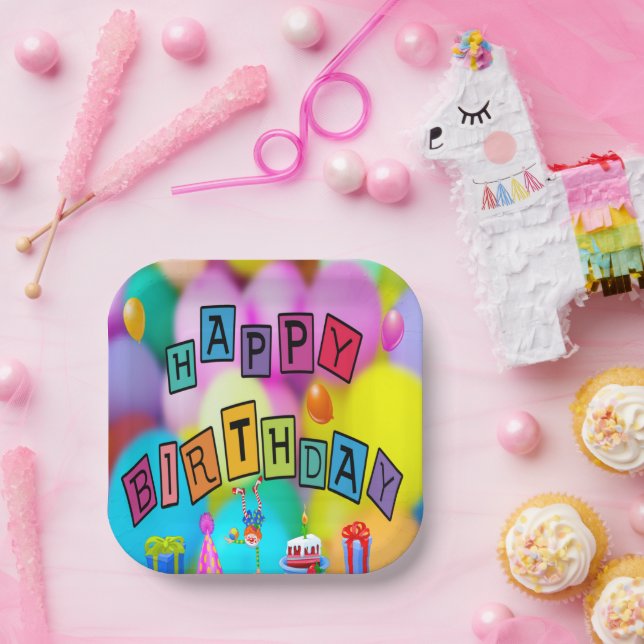 Platos de fiesta brillantes para cumpleaños de niñ (Fiesta)