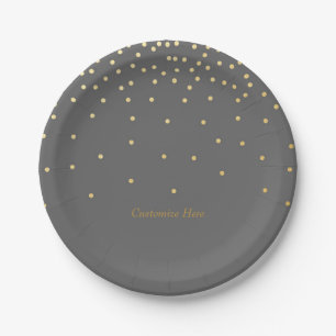 Platos de fiesta con lunares de papel de aluminio 