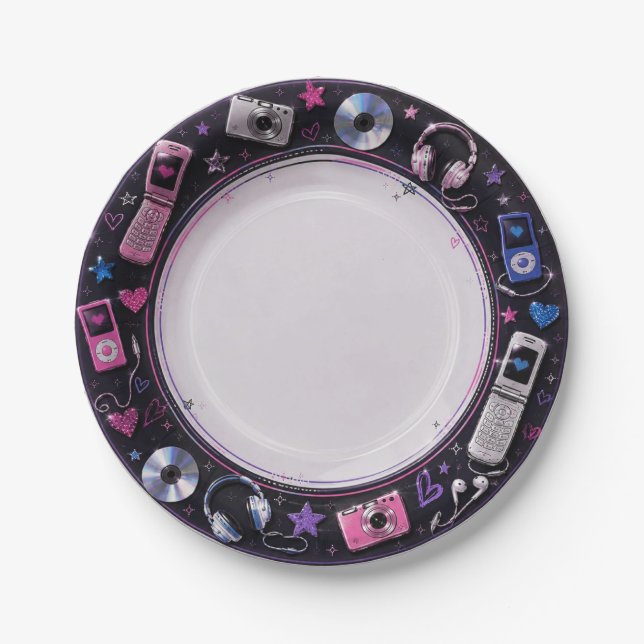 Platos de fiesta con nostalgia Y2K (Anverso)