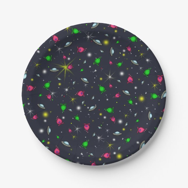 Platos de Fiesta de Alienígenas del Espacio (Anverso)