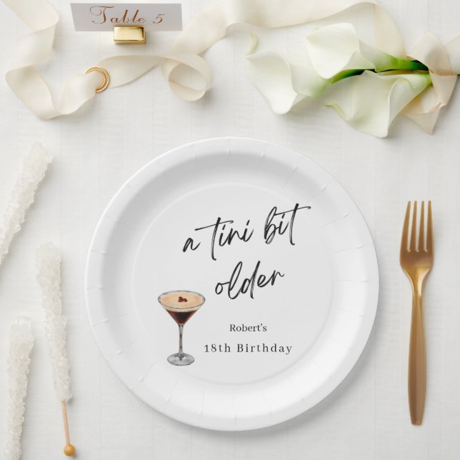 Platos de fiesta de cumpleaños 18 "Un poquito más  (Boda)