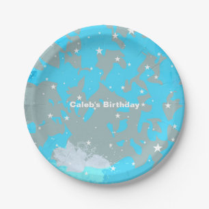 Platos de fiesta de cumpleaños de estilo grunge az
