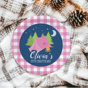 Platos de fiesta de cumpleaños de Glamping Girl Ca