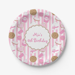 Platos de fiesta de cumpleaños para niñas rosadas