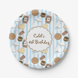 Platos de fiesta de cumpleaños para niños azules C