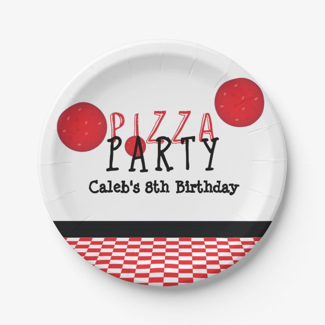 Platos de fiesta de cumpleaños personalizados de p (Anverso)